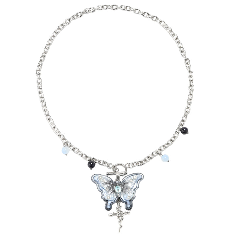 Azure Butterfly Handmade Necklace