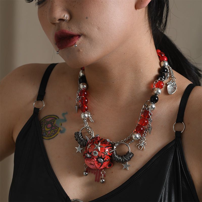 Blood Red Handmade Necklace