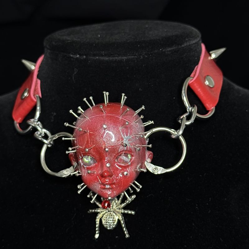 RED Hellraiser Handmade Necklace