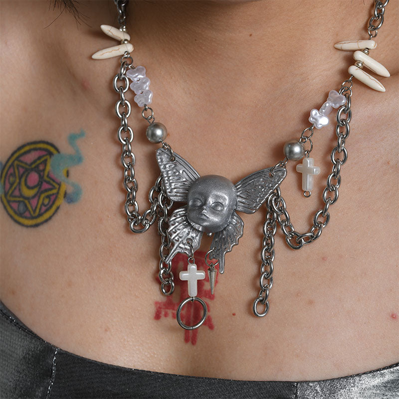 Silver UFO Handmade Necklace